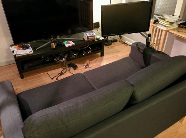 Brian Ford On Twitter Finished Adding A Monitor Arm To My Couch