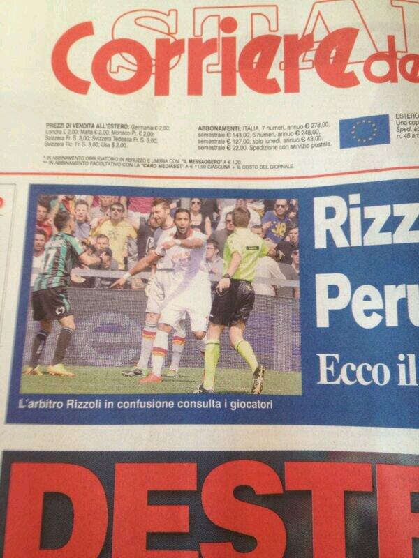 Lucky_Luke80's tweet photo. @liviozanfo32 pure in prima pagina. .... http://t.co/46vF34F1ww