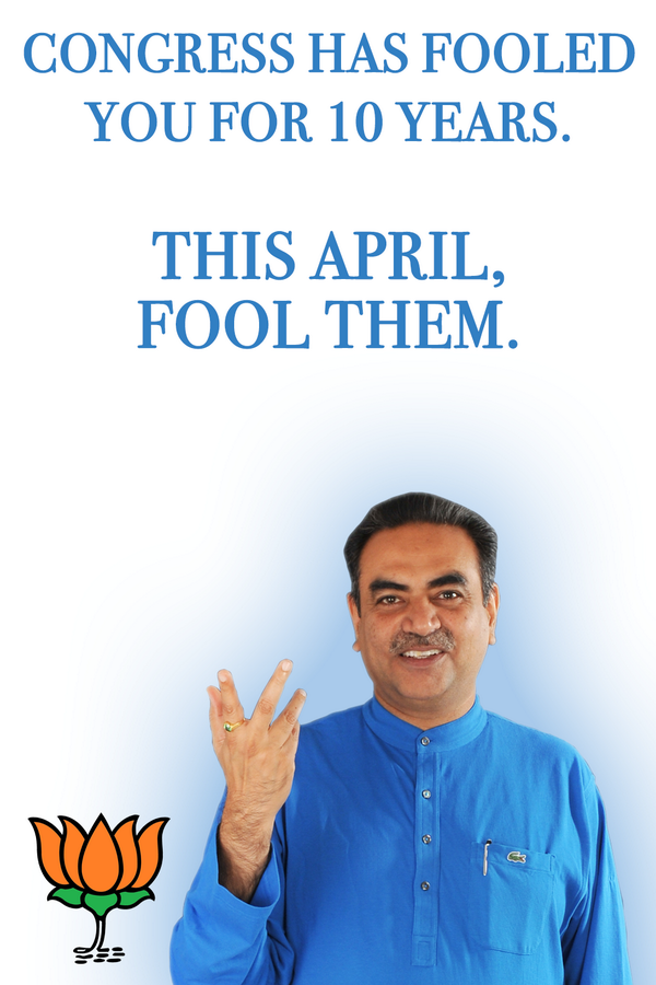 SanjayTandonBJP's tweet image. #AprilFoolsDay Time for #Congress to leave. #NaMoisComing #TimeForChange #BJP #NaMo #