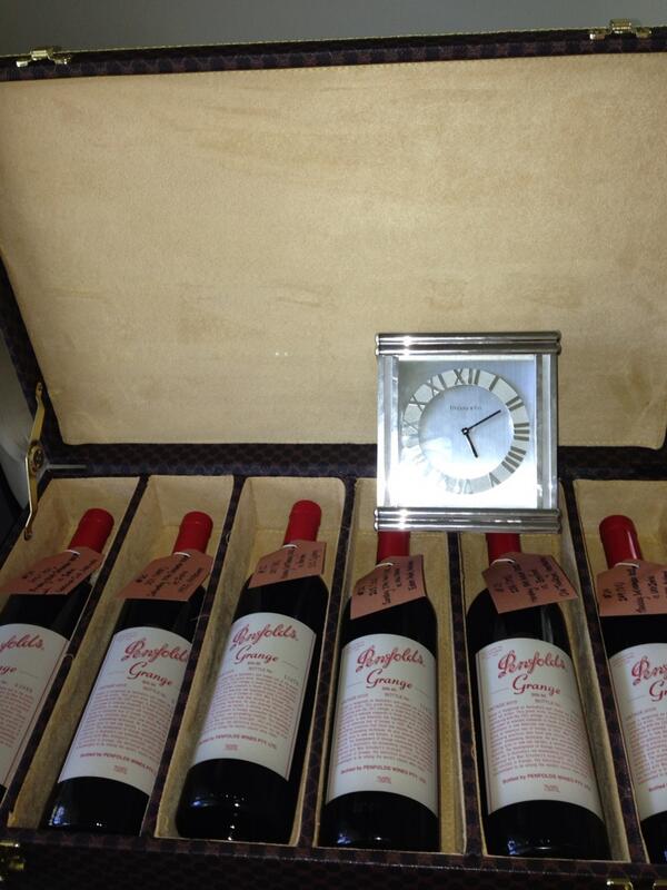 Who fared better in retirement gifts from Cricket Aust? Punter's 41 bottles of Grange or my clock? #TimeForComeback