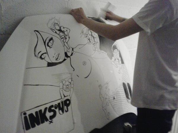 Ink_Soup's tweet photo. More pics from Friday 
#art #illustration #liveart http://t.co/kdmib4PjTp