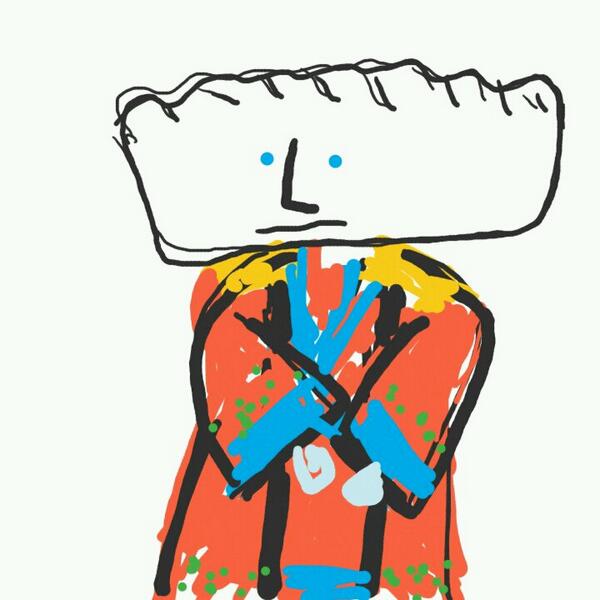 hebinotoshi's tweet photo. #Dumplingman feeling unease wearing traditional Korean costume. http://t.co/Umi3ntwctq
