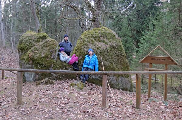 Skaists dižakmens Gārsenes parkā. Neskaitot atlūzas, 10m3 liels. Foto 30.03.2014. <a href="/dziedava/">Julita Kluša</a>