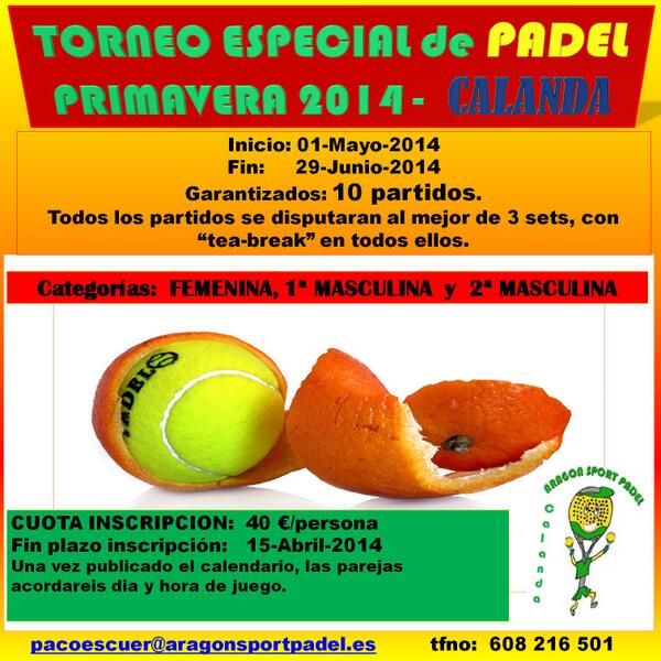 aragonsportpadel (@padelcalanda) on Twitter photo 