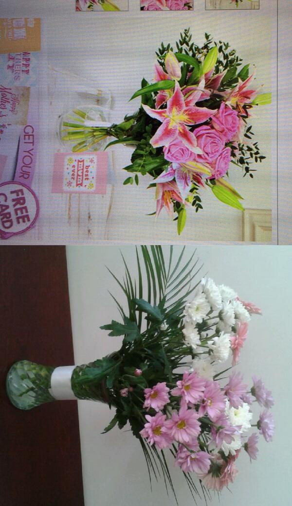 sheena_patel's tweet photo. @iflorist Awful flowers, emailed, called &amp; no reply. FULL REFUND req ASAP. Pics sent to support@iflorist.co.uk #POOR http://t.co/W4MKcUIMEf