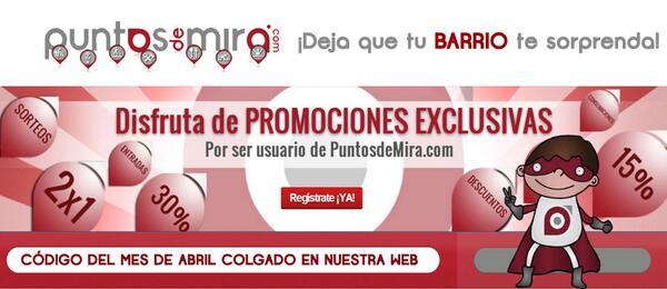 puntosdemira's tweet photo. ¡En Abril descuentos en tu barrio 1000! El código y los descuentos de este mes en este link: http://t.co/QfgkOfYYOQ http://t.co/sbPhxV2wMM