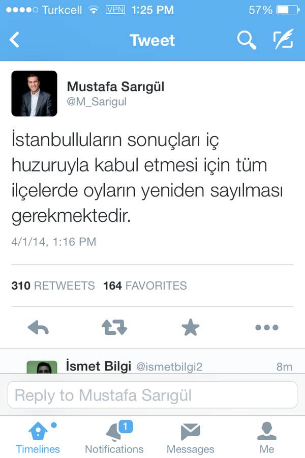 p_zalewski's tweet photo. Mustafa Sarigul, CHP candidate for Istanbul mayor, calls for vote recount. http://t.co/zLDpeZ5Iex
