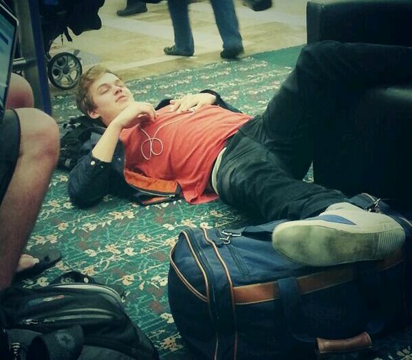 ICOP2013's tweet photo. Butters is already tired from our journey home #justgot2terminal #whatahipster #pharmacyballa http://t.co/25xpcySb0v