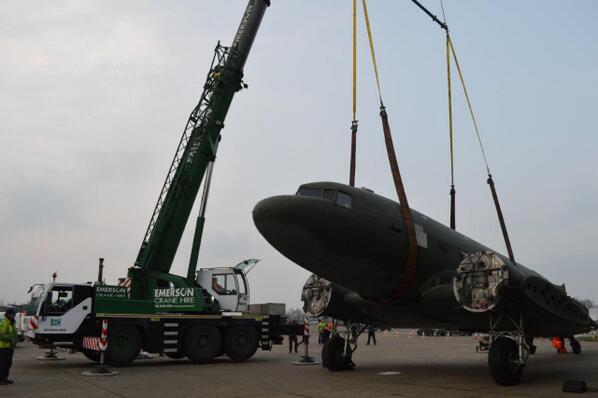 Check out our 55t Liebherr listing a Dakota Aircraft for the RAF Transport Command Memorial in Noth Weald Airfield!