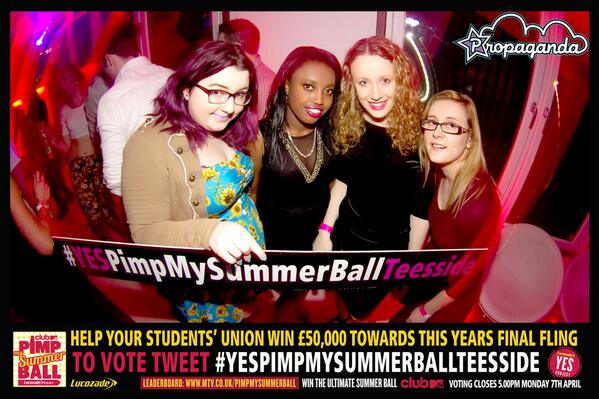#YESPimpMySummerBallTeesside You've got to be in it to win it! It is up to you now Teesside!!! 102