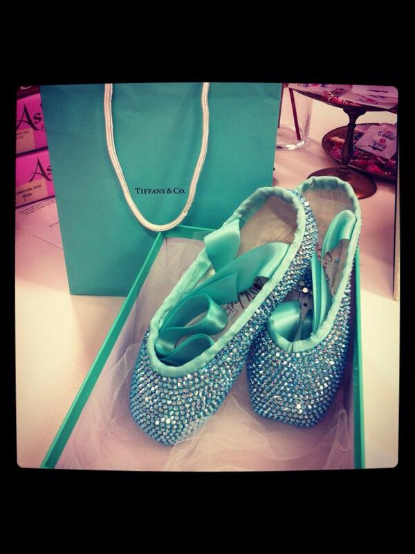 Our swarovski covered pointe shoes in 