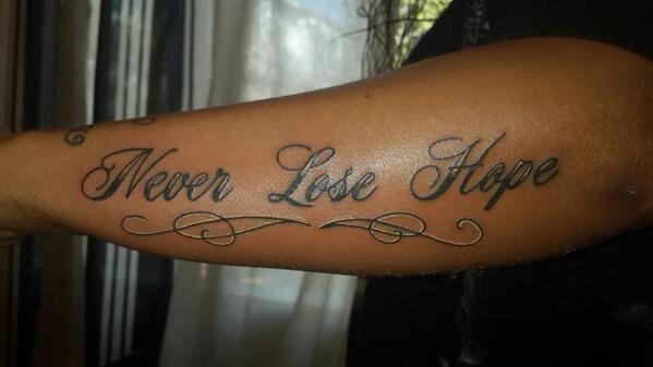 Never Lose Hope Tattoo - elegant arts tattoo