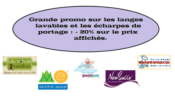 NaturaBio's tweet photo. Les langes lavables et les écharpes de portage sont en promo chez @NaturaBio, profitez en! http://t.co/u3Cl3upJWo