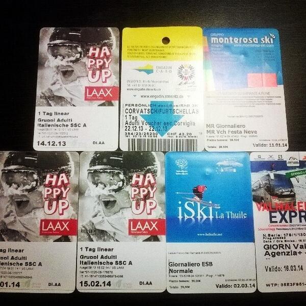 la_thuile's tweet photo. #skipass #winter1314 #laax #corvatsch #stmoritz #monterosa #alagna #gressoney #lathuile #valmalenco #churchmtn sc... http://t.co/hccygynhUx