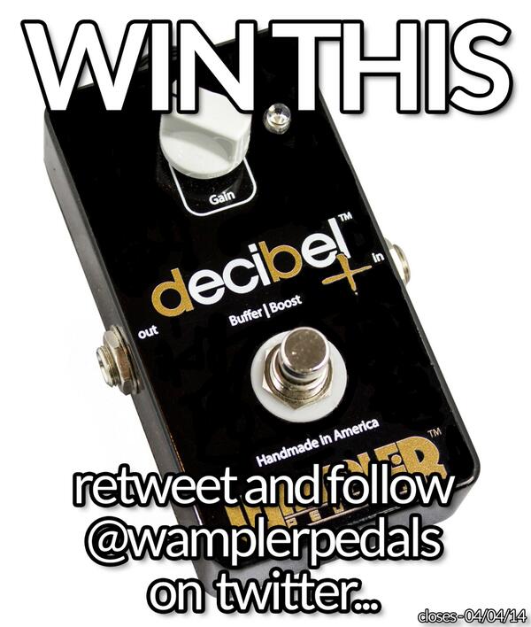 Retweet and follow @wamplerpedals to be entered into the draw to win this!!