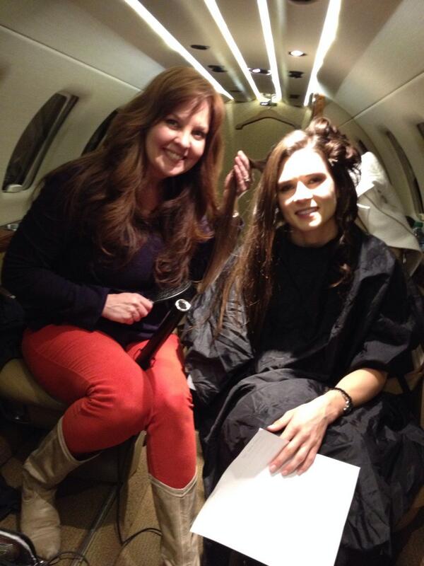 FixSfix's tweet image. Jet setting with Danica Patrick to NYC. A first -make up and hair on a plane- no one hurt except the 3 am wake up