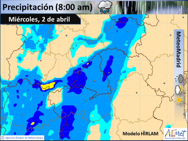 carlosweder_'s tweet photo. LLUVIAS en el centro peninsular a partir de esta madrugada. Mañana tocará sacar el paraguas durante todo el día. http://t.co/G55ZljMEIb
