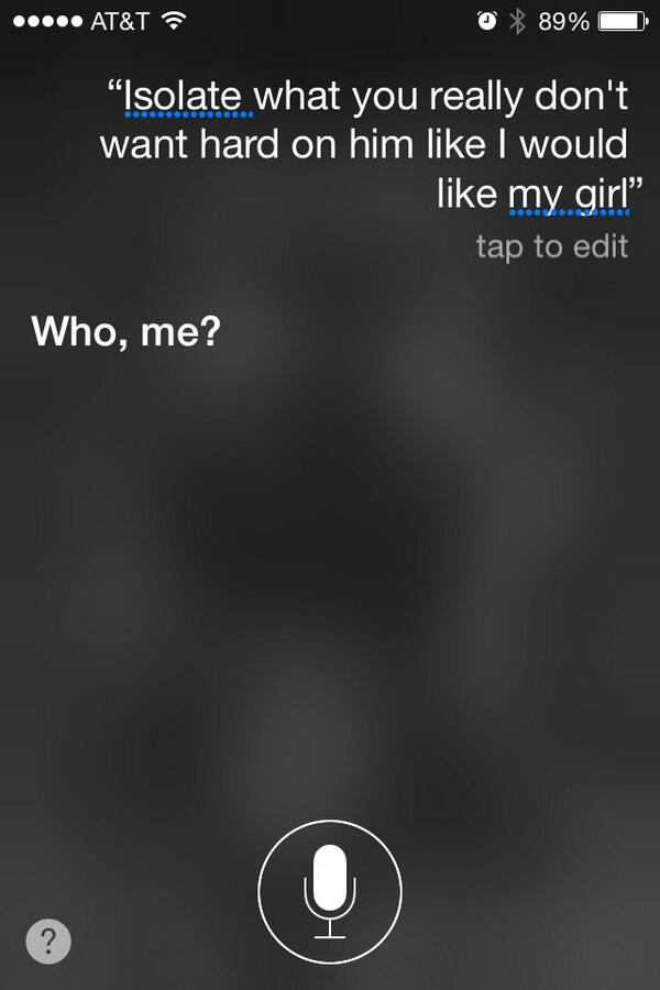 Way to ease drop Siri #what? #whome