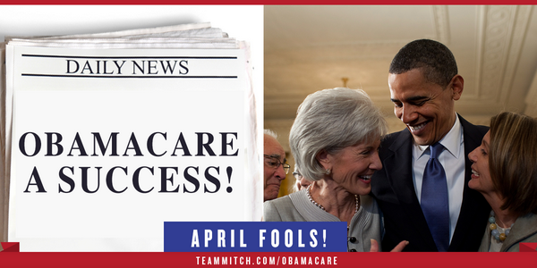 #Obamacare is the longest running April Fools' joke. RETWEET if you agree! #KYSen #AprilFoolsDay