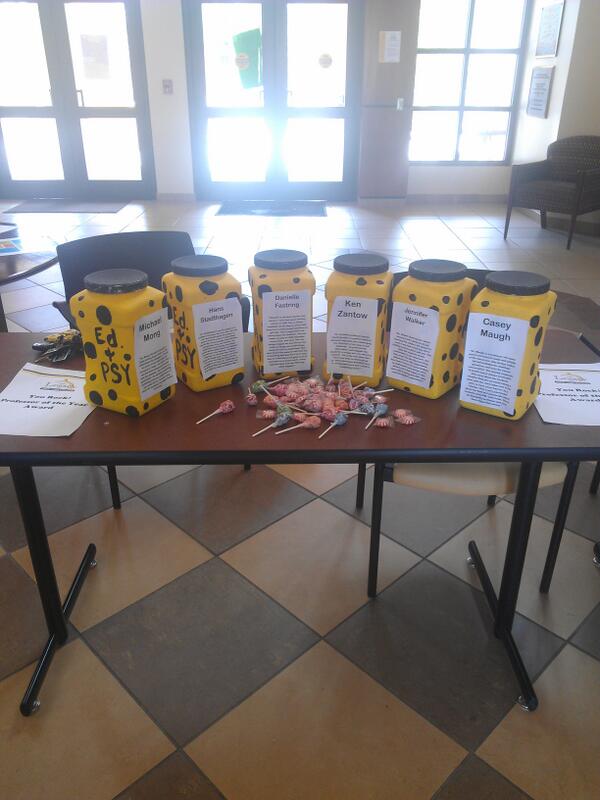 Come to the FEC rotunda and vote for the professor of the year using your spare change! #usmgc #yourock