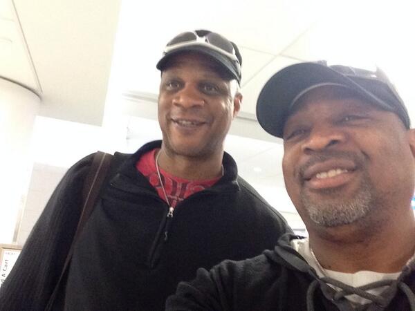 MrChuckD's tweet image. Me &amp;amp; one of my favs The Straw Man The great DarrylStrawberry at the Airport