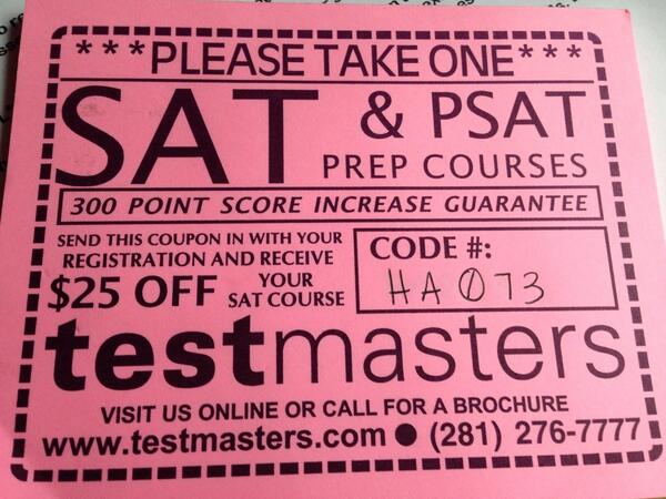 TestmasterSAT tweet picture