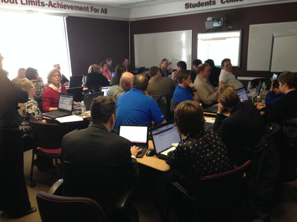GSSD204's tweet photo. A gaggle (not too noisy) of Admin learning the ins and outs of @applitrack - our HR system. Hiring time! #gssd204 http://t.co/PX8Qkuqi5A