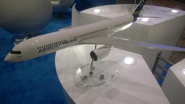 Honeywell_Aero's tweet photo. A mini @Airbus #A350-900 at #WATS2014 http://t.co/q74y4T0b2y
