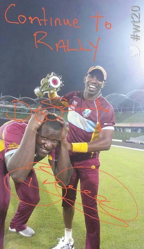 Well played to night @Newbigdog and #teamwindies. Awesome team display. #missionContinues