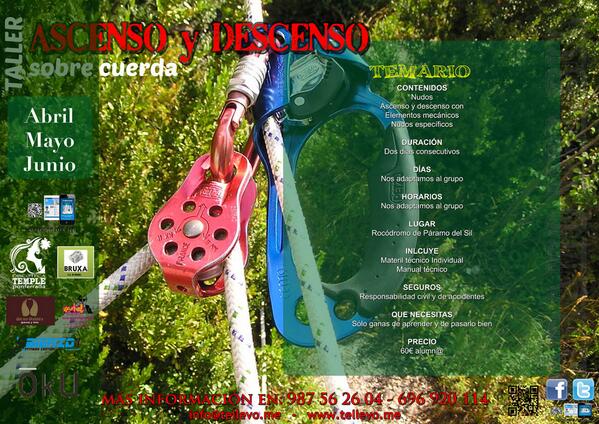 Tellevome's tweet image. Por qué debemos conocer las técnicas básicas de ascenso y descenso?Se nos cae una pieza mientras rapelamos,...