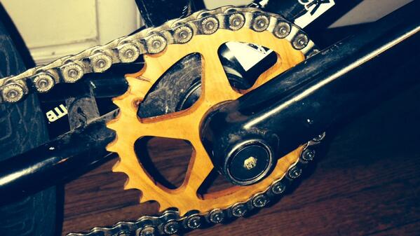 RIDEBMX's tweet photo. S&amp;M releasing a wooden sprocket made from the hardest wood on earth?
http://t.co/w2Y6C8AAJm http://t.co/1zPNIuNWH8