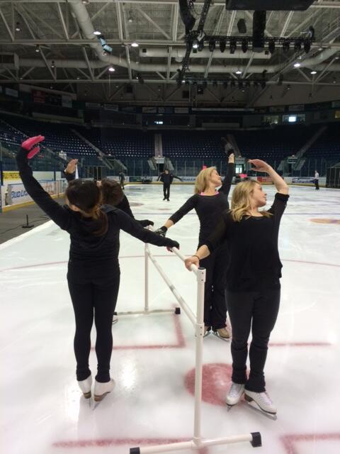The women of Stars on Ice are "hitting the barre" during Day Two of US rehearsals. The tour begins Friday night!