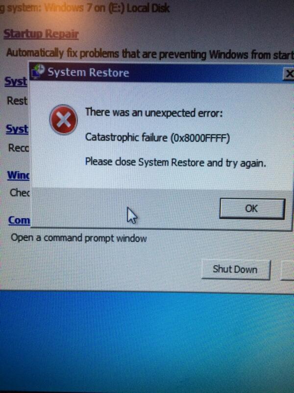 Al4ron's tweet image. Non è un #pescedaprile ma un errore vero! Grazie #windowsbackup per avermi fatto ripartire!