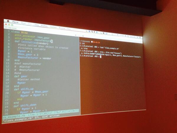 nanoparsec's tweet image. today we are learning something about classes @schultyy @bitboxer #rubyseeds #projectgroups