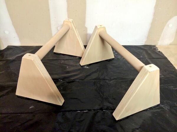 Hardwood parallettes. The newest addition to the Legion arsenal.