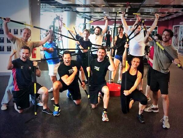 ChrisBradleyUK's tweet photo. @TRXtraining @PeteHolman1 @MattGleedPT @Deanzweck10 @DomRzadowski @adamjohn1703 @benfinning @VirginActiveUK #Warriors http://t.co/T4RC25aiJT