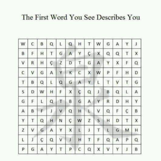 Wtfgamersonly's tweet image. The first word you see describes you.