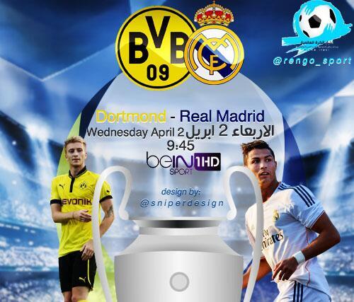 ReNgo_Sport's tweet photo. تشاهدون اليوم دوري ابطال اوروبا #القمة
 ريال مدريد  - دورتموند. التوقيت 9:45 م مكة
علي محمد علي
حفيظ دراجي
جواد بده http://t.co/6vqwqKZibz