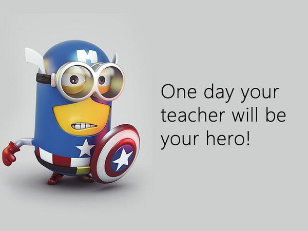 JasonElsom's tweet photo. There's a good chance that one day your teacher will be your hero! http://t.co/XhLNo52LYL