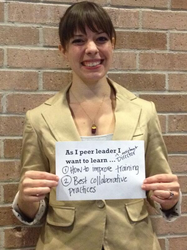 PeerEduGSU's tweet photo. Alicia @writer718 tells us that "As a Peer Leader 'Assistant Director' she wants to learn..." http://t.co/wK4Vh53WZ8