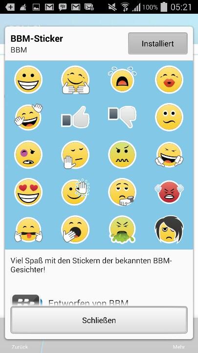 BlackBerryWorld's tweet photo. Das Update für den BlackBerry BBM ist nun im Android Play Store verfügbar mit Stickern und größeren Dateien. #BBM http://t.co/aWj9ORh3Cu