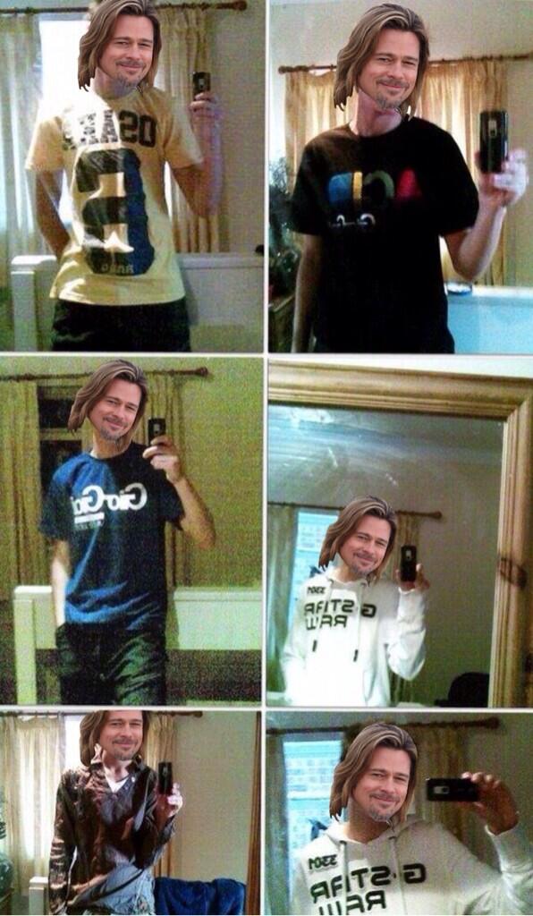 GRAZlELA's tweet image. OUR SAVIORS SELFIE WAS THE BEST I LOVE BRAD SO MUCH WE ALL CRY #BRADPITTFOLLOWPARTY