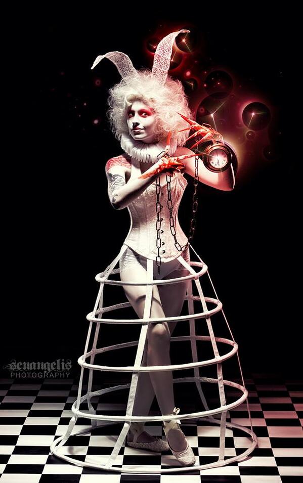 Senangelis's tweet photo. Alice in Wonderland: The White Rabbit. #FairyTail  #aliceinwonderland  #WhiteRabbit http://t.co/fgqRDoF210