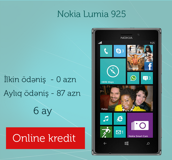 KontaktHome's tweet photo. Nokia Lumia 925 - 439 AZN
İlkin ödənişsiz ONLİNE KREDİTLƏ ayda sadəcə 87 AZN 
http://t.co/5ugNjev6Es http://t.co/Kanx1raivE