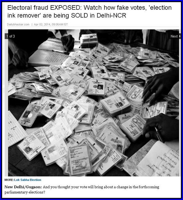 Electoral fraud: Fake votes, 'election ink remover' r being sold in Delhi-NCR  @anilkohli54 