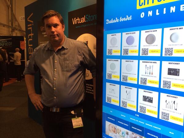 honkplease's tweet image. Brygga mellan fysiska butiken och e-handel #virtualstores visar Citygross nya lösning på #ecomsthlm