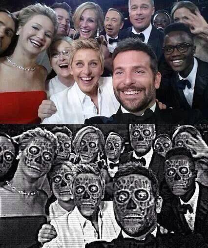 AnonNIreland's tweet photo. The cult of the celebrity #selfie exposed! #theylive http://t.co/VT3euf2f4g