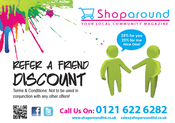 shoparoundltd's tweet photo. Why not introduce a friend &amp; both SAVE ££££'s...... http://t.co/J7vOmpejgo