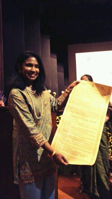 <a href="/RangitadeSilva/">Rangita de Silva</a> <a href="/LSRDU/">Lady ShriRam College</a> frm <a href="/WPSProject/">Women Public Service</a> #WPSP releasing th #DelhiPlatformForAction  #youth declaration #CampusViolence