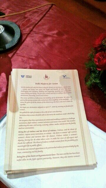 Now 4 my fav Part #DelhiPlatformForAction #youth declaration <a href="/LSRDU/">Lady ShriRam College</a> wid <a href="/WPSProject/">Women Public Service</a> #WPSP  #SafeNEnablngCampuses #LSR